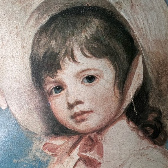 Vintage 1960’s Tin Art of Miss Juliana Willoughby by George Romney,Ready to Hang - Picture 3 of 7